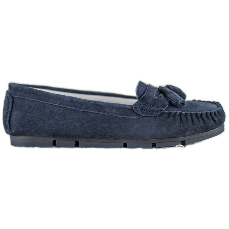 Comodi mocassini VINCEZA in pelle blu