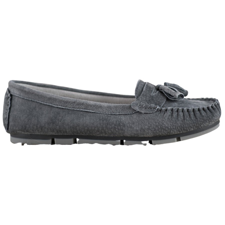 Comodi mocassini VINCEZA in pelle grigio