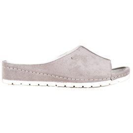 Comode pantofole glitterate VINCEZA grigio