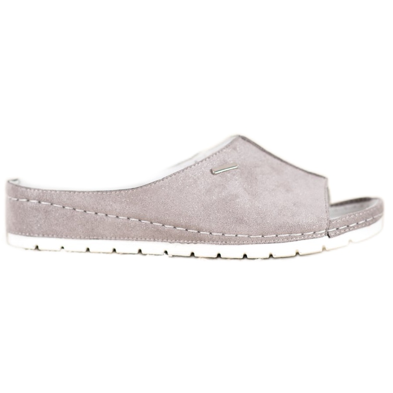 Comode pantofole glitterate VINCEZA grigio