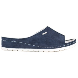 Comode pantofole glitterate VINCEZA blu