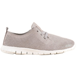 Scarpe in pelle con glitter VINCEZA beige