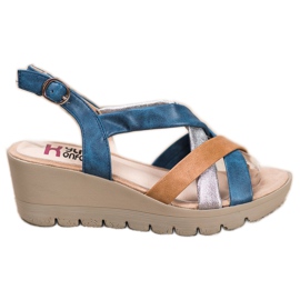 Kylie Comodi sandali con zeppa blu