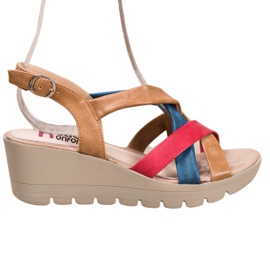 Kylie Comodi sandali con zeppa multicolore