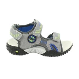 American Club Sandali americani con sottopiede in pelle HL20/20, colore grigio-blu