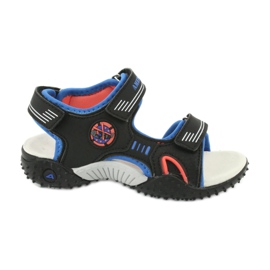 American Club Sandali americani con sottopiede in pelle HL20/20, colore nero/blu