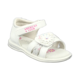 American Club Sandals Girls 'Fiori con una perla xd12/20 bianca