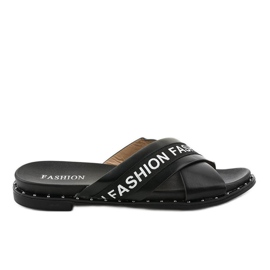 Pantofole nere moda 888-1 nero