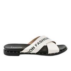 Pantofole bianche fashion 888-1 bianco