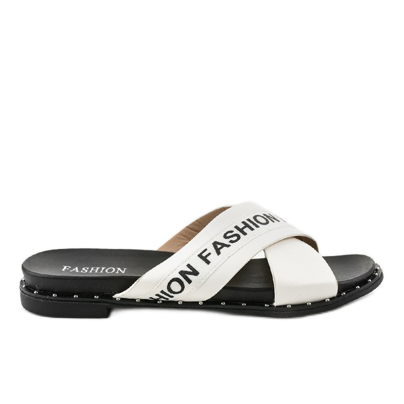 Pantofole bianche fashion 888-1 bianca
