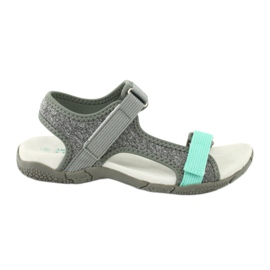 Sandali inserto in pelle American Club RL23/20 grigio verde