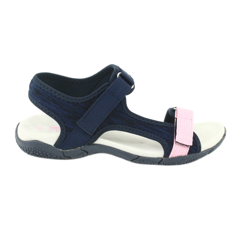 Sandali inserto in pelle American Club RL23/20 blu navy rosa