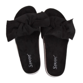 Pantofole nere da donna nere SS116P Black nero