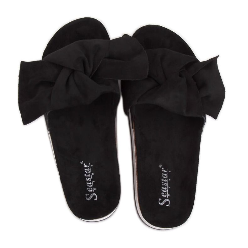 Pantofole nere da donna nere SS116P Black nero
