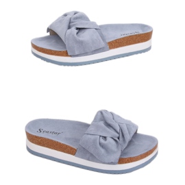 Pantofole blu da donna blu SS116P Blu