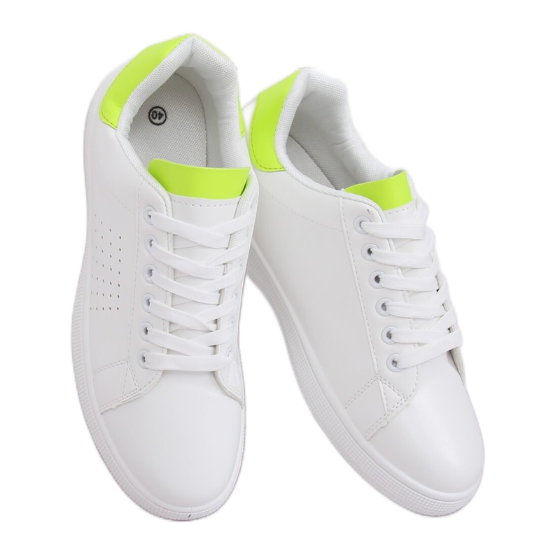 Sneakers donna bianche e fluo LV101P Flugreen bianca giallo