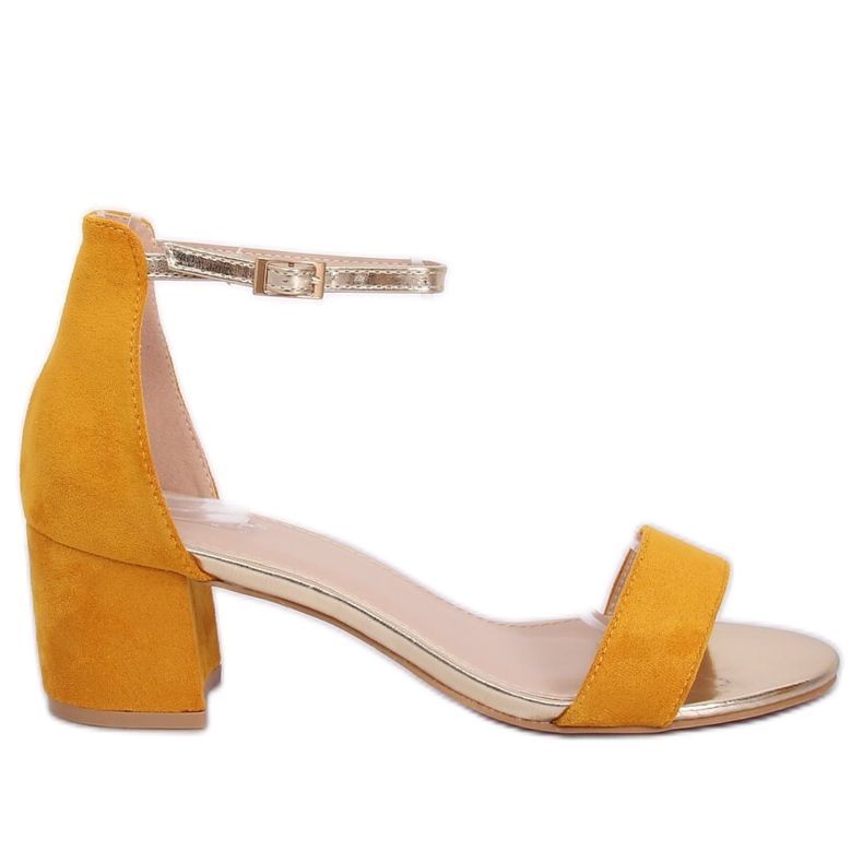 Sandali tacco alto miele M307P Giallo