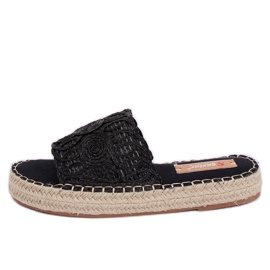 Pantofole espadrillas nere T353P Nero