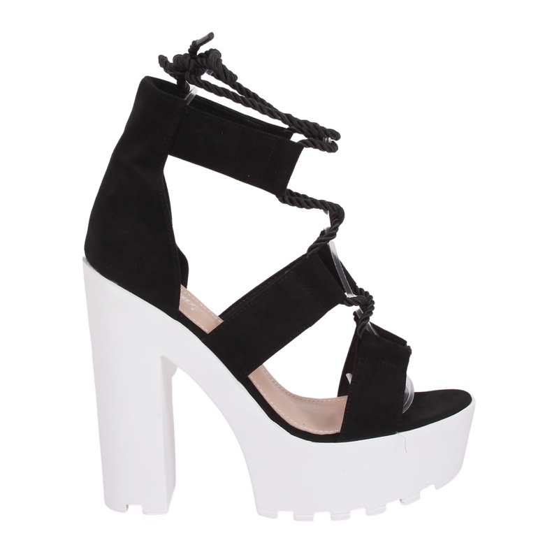 Sandali neri sulla piattaforma NS120 Black nero
