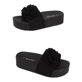 Nero CK148P Pantofole nere con suola alta