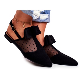 Lu Boo Ballerina Fiocchi Mule Domino Nera da Donna nero