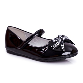 S.Barski Ballerine nere per bambini con velcro Barski Mindi nero
