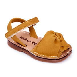 FRROCK Sandali in velcro per bambini gialli Pippo giallo