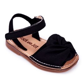 FRROCK Sandali in velcro per bambini gialli Pippo nero