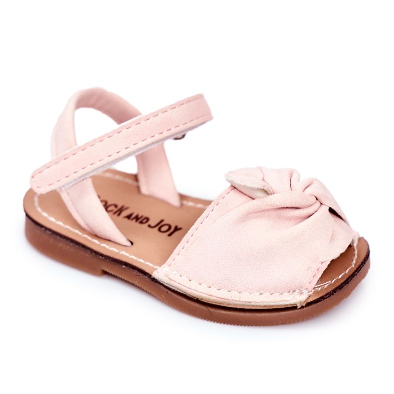 FRROCK Sandali Per Bambini Con Velcro Rosa Pippo