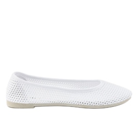 Ballerine in pizzo bianco JX56