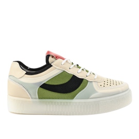 Scarpe sportive verdi sneakers LA51P multicolore verde