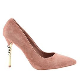 Décolleté in ecopelle rosa classico DD50P
