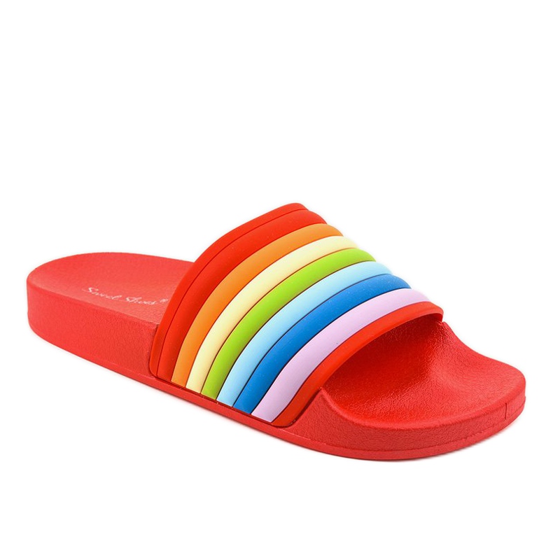 Pantofole nere con arcobaleno 2456-1 multicolore