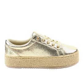 Espadrillas stringate oro 6220 d'oro