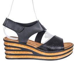 Goodin Sandali alla moda con velcro nero