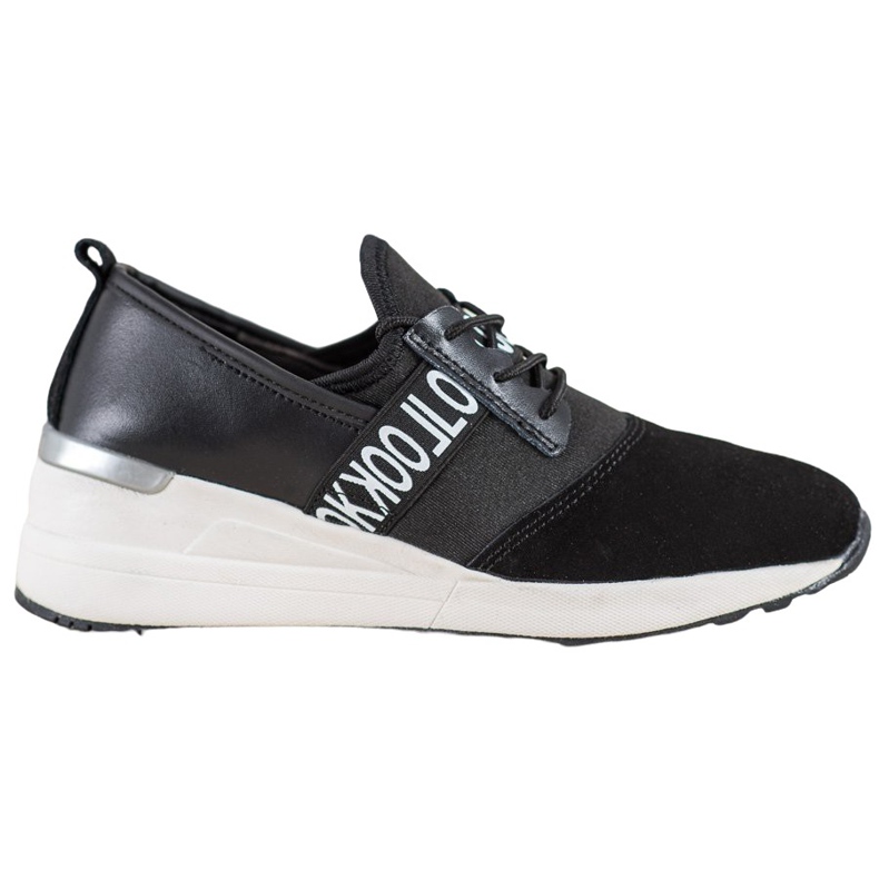 Look VINCEZA sneakers in pelle nero