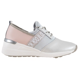 Look VINCEZA sneakers in pelle grigio