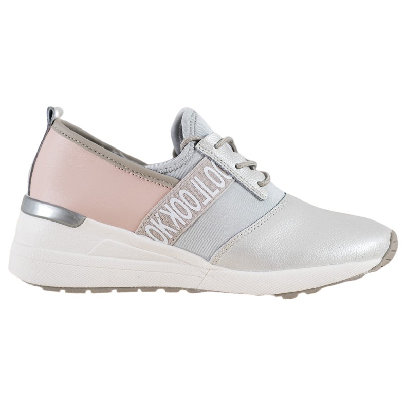 Look VINCEZA sneakers in pelle grigio