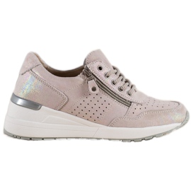 Sneakers In Pelle Con Cerniera VINCEZA marrone