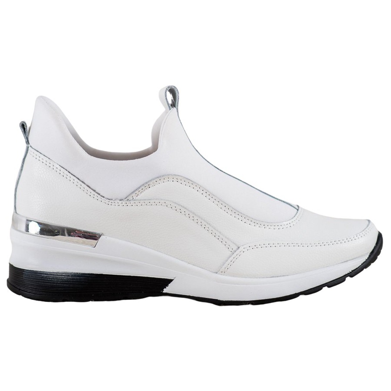 VINCEZA Scarpe Slip-On in Pelle bianca