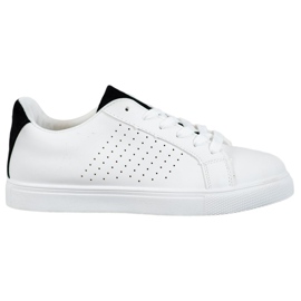 SHELOVET Scarpe Bianche Con Inserti In Pelle Scamosciata bianca