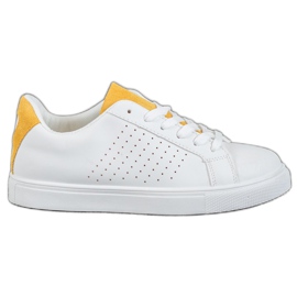 SHELOVET Scarpe Bianche Con Inserti In Pelle Scamosciata bianca