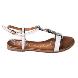 Sandali Con Cintura Decorativa VINCEZA bianco