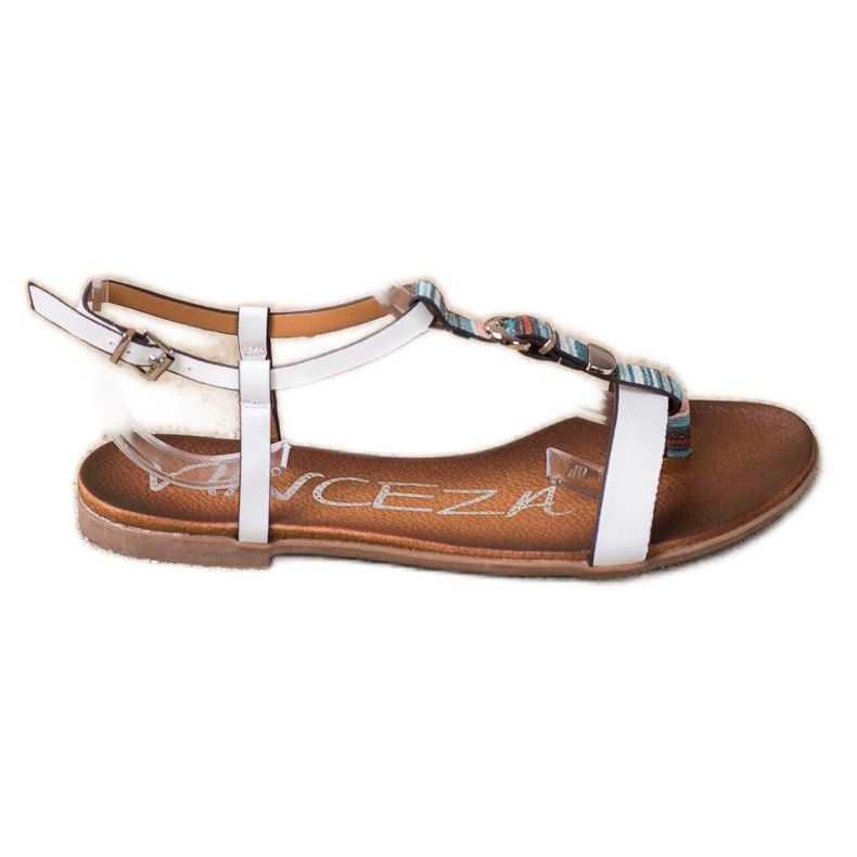 Sandali Con Cintura Decorativa VINCEZA bianca