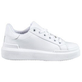 Renda Sneakers bianche sulla piattaforma bianco