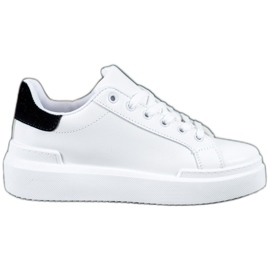 Renda Sneakers bianche sulla piattaforma bianca