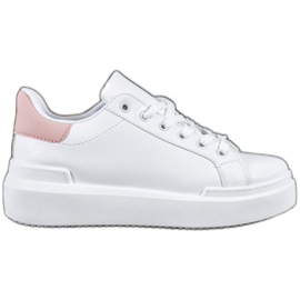 Renda Sneakers bianche sulla piattaforma bianco