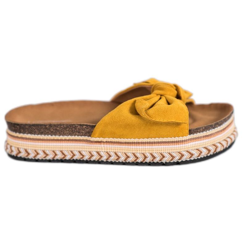 SHELOVET Pantofole alla moda sulla piattaforma giallo
