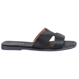 SHELOVET Pantofole classiche in ecopelle nero