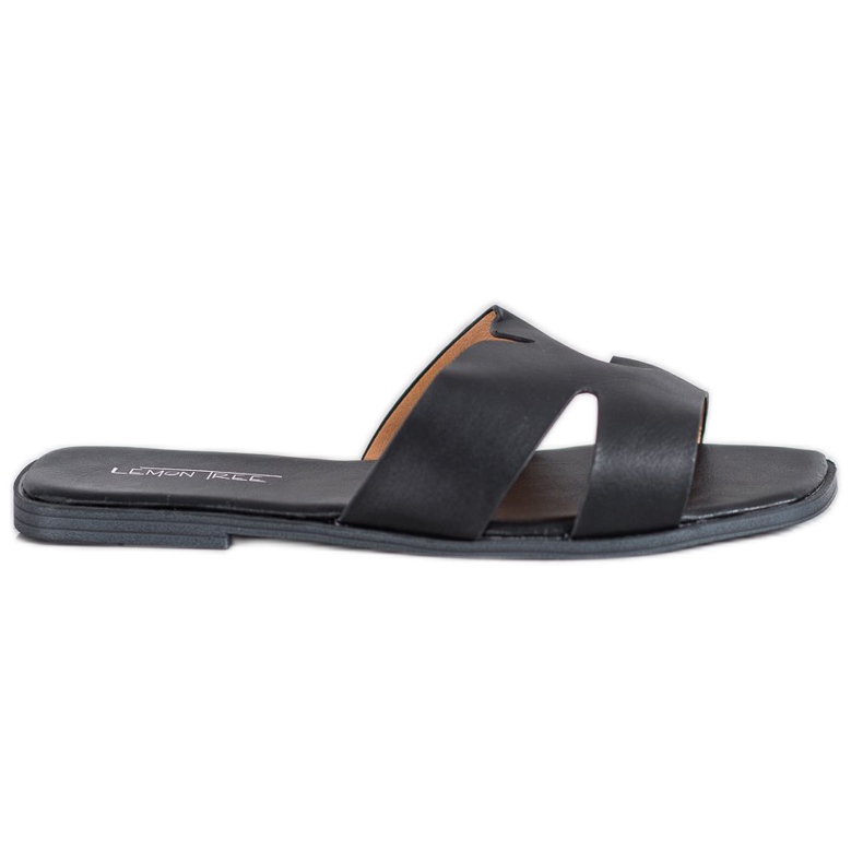 SHELOVET Pantofole classiche in ecopelle nero